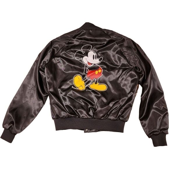 Chalk Line Vintage Disney Mickey Mouse Satin Jacket Size Medium READ - Picture 8 of 11